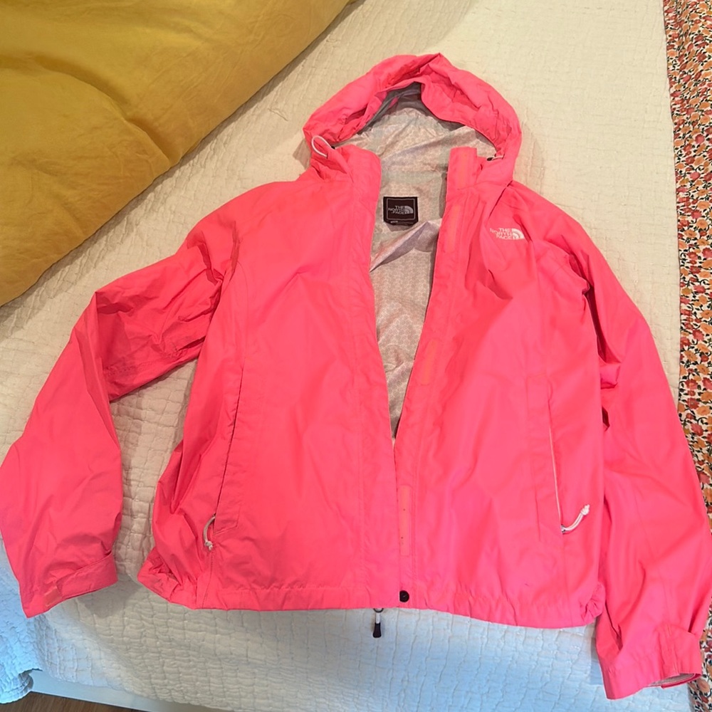 Neon Pink rain jacket
